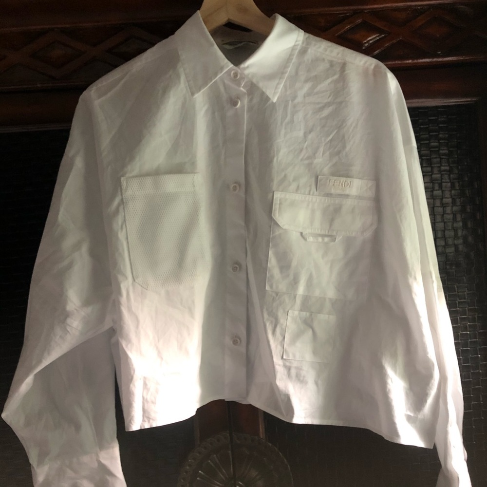 FENDI COTTON POPLIN SHIRT SIZE38(2) - Picture 2 of 4